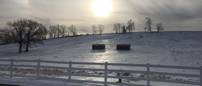 Image showing Horsebarn Hill in wintertime, UCoinn campus.